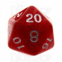 TDSO Pearl Red & White D20 Dice
