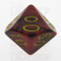 TDSO Duel Black & Red With Gold Percentile Dice - Discontinued