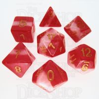 TDSO Layer Red Snow 7 Dice Polyset