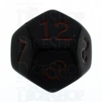 Koplow Opaque Black & Red D12 Dice