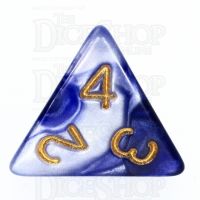 TDSO Duel Purple & Pearl White D4 Dice