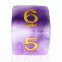 TDSO Jade Purple & Gold D6 Dice