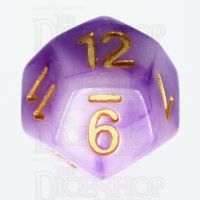TDSO Jade Purple & Gold D12 Dice