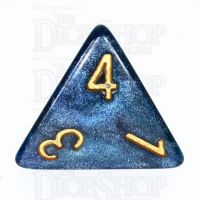 TDSO Galaxy Shimmer Blue & Green D4 Dice