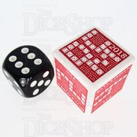 Dice Maniacs Club DMC Opaque White & Red 2018 LARGE 22mm D6 Dice LTD EDITION