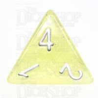 TDSO Translucent Glitter Yellow D4 Dice