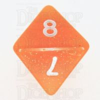 TDSO Translucent Glitter Orange D8 Dice