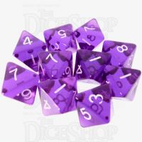 D&G Gem Purple 10 x D8 Dice Set