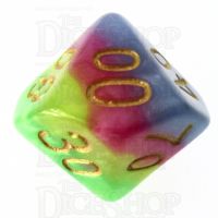 TDSO Layer Green Yellow Rose & Blue Percentile Dice