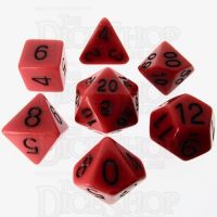 Role 4 Initiative Opaque Red & Black 7 Dice Polyset