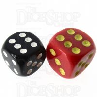 Role 4 Initiative Opaque Red & Gold 18mm D6 Spot Dice