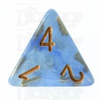 TDSO Glitter Transparent Blue D4 Dice