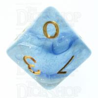 TDSO Glitter Transparent Blue D10 Dice