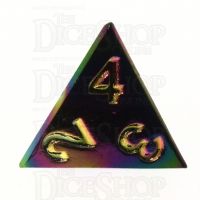 TDSO Metal Iridescent Rainbow D4 Dice