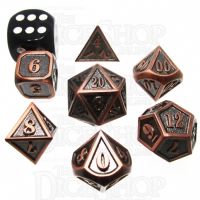 TDSO Metal Fire Forge Antique Copper MINI 12mm 7 Dice Polyset