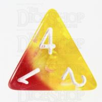 TDSO Layer Transparent Red White & Yellow D4 Dice