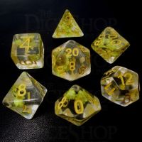 TDSO Encapsulated Flower Yellow 7 Dice Polyset