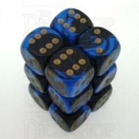 D&G Oblivion Blue & Black 12 x D6 Dice Set