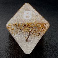 TDSO Particles Gold & Silver D8 Dice