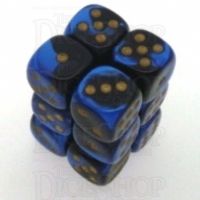 Chessex Gemini Black & Blue 12 x D6 Dice Set
