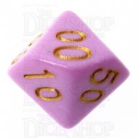 TDSO Pastel Opaque Pink & Gold Percentile Dice