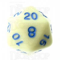TDSO Pastel Opaque Yellow & Blue D20 Dice