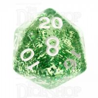 TDSO Glitter Green D20 Dice