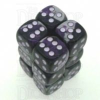 Chessex Gemini Purple & Steel 12 x D6 Dice Set