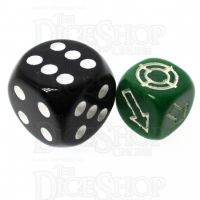 CLEARANCE D&G Opaque Green Scatter 12mm D6 Dice