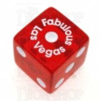 Koplow Transparent Red Fabulous Las Vegas Casino 19mm D6 Spot Dice