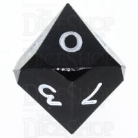 GameScience Opaque Coal Black & White Ink D10 Dice