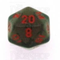 Chessex Translucent Smoke & Red D20 Dice