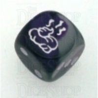 Chessex Gemini Purple & Steel SHIT Logo D6 Spot Dice