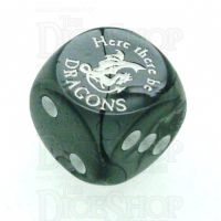 Chessex Gemini Steel Here There Be Dragons D6 Spot Dice