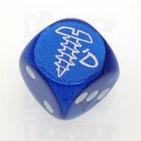 Chessex Gemini Blue SCREWED Logo D6 Spot Dice