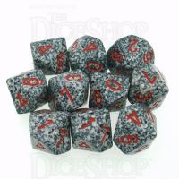 Chessex Speckled Granite 10 x D10 Dice Set
