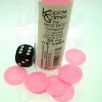 Koplow Casino Stacking Poker Chips Pink x 50