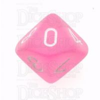 Chessex Frosted Pink & White D10 Dice