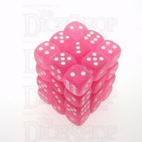 Chessex Frosted Pink & White 36 x D6 Dice Set
