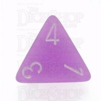 Chessex Frosted Purple & White D4 Dice - Discontinued
