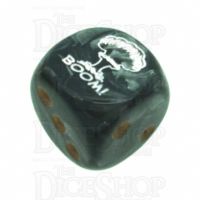 Chessex Lustrous Black BOOM Logo D6 Spot Dice