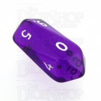 Crystal Caste Gem Purple D10 Dice