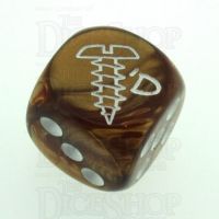 Chessex Gemini Copper SCREWED Logo D6 Spot Dice