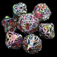 TDSO Metal Hollow Cephalopod Iridescent 7 Dice Polyset