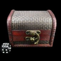 Wooden Dice Chest With Chain Mail Effect