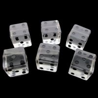 TDSO Zircon Glass Diamond with Engraved Numbers Precious Gem 6 x D6 Dice Set