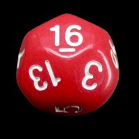 Impact Opaque Red & White D16 Dice