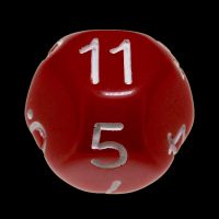Impact Opaque Red & White D11 Dice
