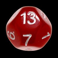 Impact Opaque Red & White D13 Dice