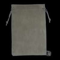 TDSO Large Silver Grey Soft Touch Dice Bag